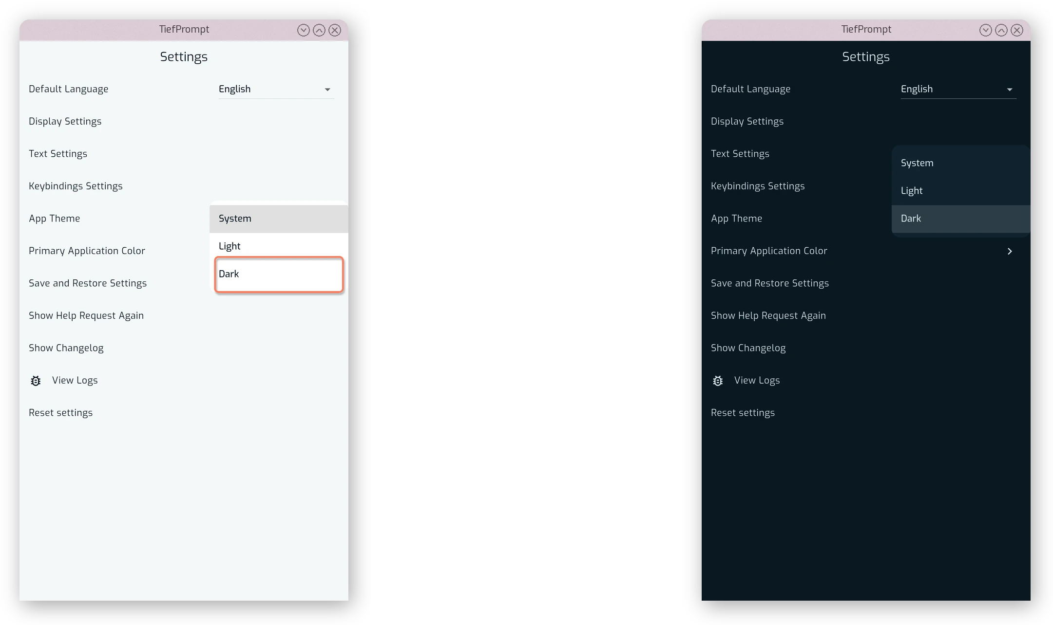 Instructions to change the TiefPrompt Theme